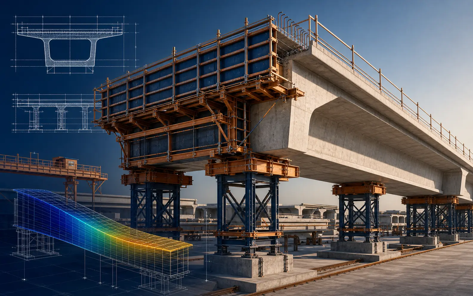 Mock girder and formwork structural engineering